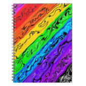 Rainbow Swirls Notizblock (Vorderseite)