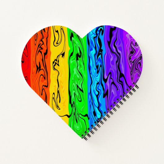 Rainbow Swirls Notizblock (Rückseite)