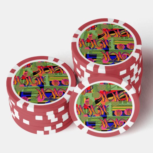 Rainbow-Symbole Pokerchips (Stapel)
