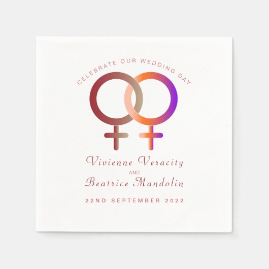 Rainbow-Symbole Serviette (Vorderseite)