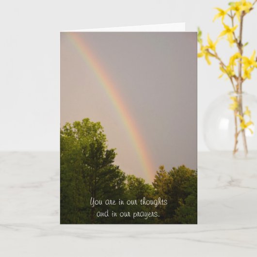 Rainbow Sympathy Card Karte (Gelbe Blume)