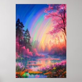 Rainbow Symphony of Graceful River Poster