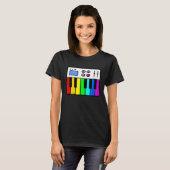 Rainbow Synth Piano T-Shirt (Vorne ganz)