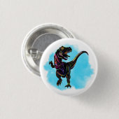 Rainbow T-Rex Button (Vorne & Hinten)