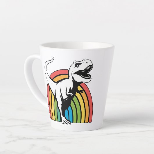 Rainbow T Rex Milchtasse (Linke Ecke)