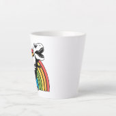Rainbow T Rex Milchtasse (Vorderseite)