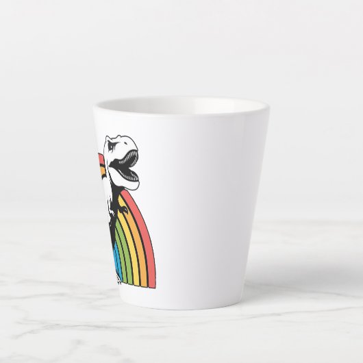 Rainbow T Rex Milchtasse (Vorderseite)