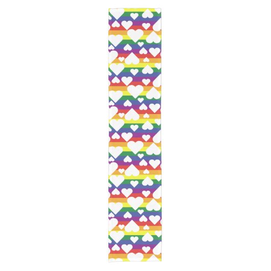 Rainbow Table Runner Kurzer Tischläufer (Vorderseite)