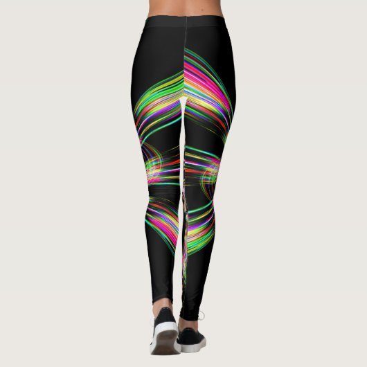 Rainbow Taffy Candy Explosion Leggings (Rückseite)