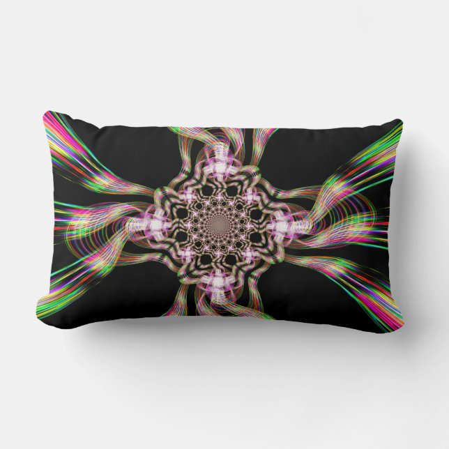 Rainbow Taffy Candy Explosion Lendenkissen (Vorderseite)