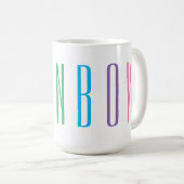 RAINBOW Tall White Tasse (VorderseiteRechts)