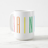 RAINBOW Tall White Tasse (Vorderseite Links)