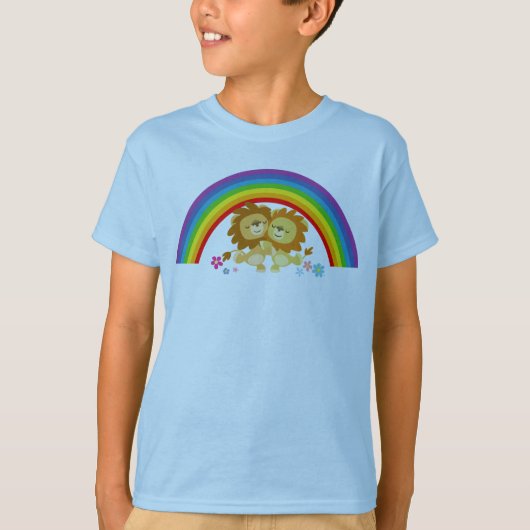 Rainbow Tango-Niedlicher Cartoon Löwen Kinder T - T-Shirt (Vorderseite)