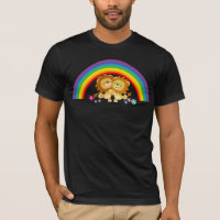 Rainbow Tango-Niedlicher Cartoon Löwen T - Shirt
