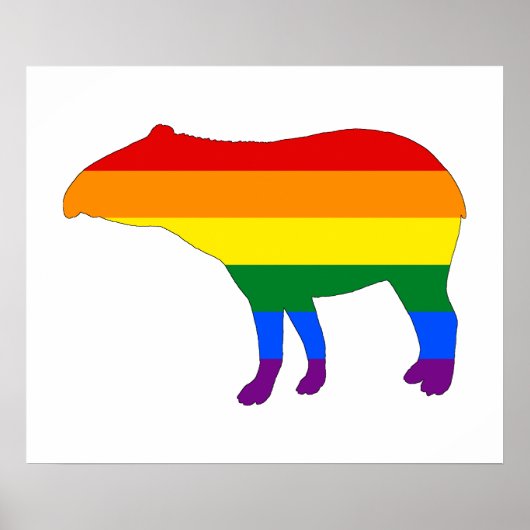 Rainbow Tapir Poster (Vorne)