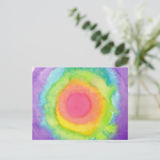 Rainbow-Target-Postkarte Postkarte (Stehend Vorderseite)