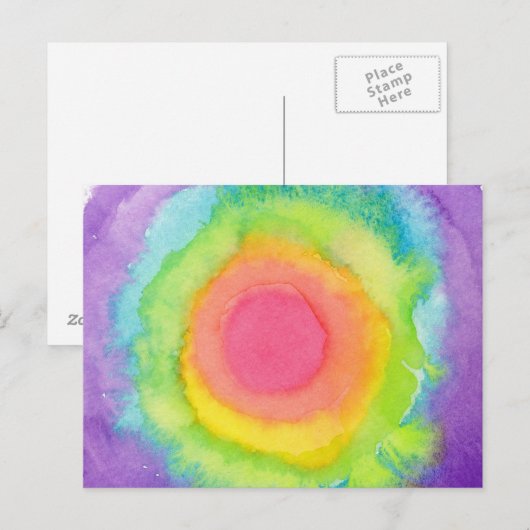 Rainbow-Target-Postkarte Postkarte (Vorne/Hinten)