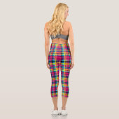 Rainbow Tartan Capri Leggings (Rückseite)