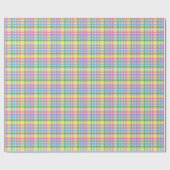 Rainbow Tartan Stripe Geschenkpapier (Flach)
