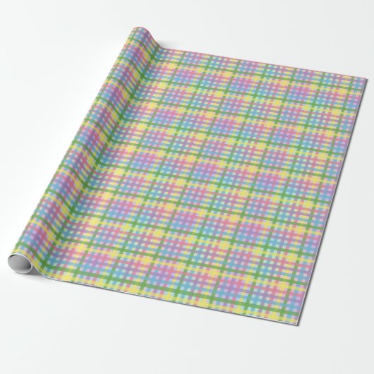 Rainbow Tartan Stripe Geschenkpapier (Ungerollt)