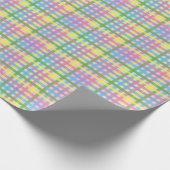 Rainbow Tartan Stripe Geschenkpapier (Ecke)