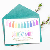 Rainbow Tassel Garland Geburtstagsparty Einladung