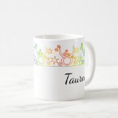 Rainbow Taurus Star Sign Personalisierte Mug Kaffeetasse (VorderseiteRechts)