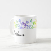 Rainbow Taurus Star Sign Personalisierte Mug Kaffeetasse (Vorderseite Links)