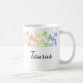 Rainbow Taurus Star Sign Personalisierte Mug Kaffeetasse