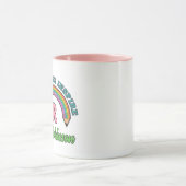 Rainbow Teach-Liebe Inspiriert Monogramm Tasse (Zentrum)