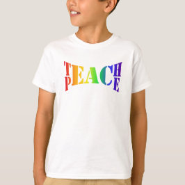 Rainbow Teach Peace Boys' T-Shirt