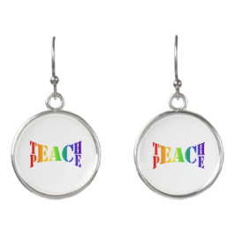 Rainbow Teach Peace Ohrringe