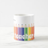 Rainbow Teacher Bewertung Beste Lehrerin Tasse (Mittel)
