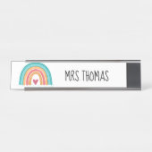 Rainbow Teacher Desk Namplate - Individuelle Name- Schreibtischnamensplakette (Vorderseite )