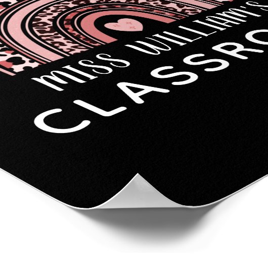 Rainbow Teacher-Klasse Willkommen Poster (Ecke)