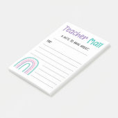 Rainbow Teacher Mail Post-it Klebezettel (angewinkelt)