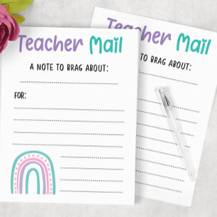 Rainbow Teacher Mail Post-it Klebezettel