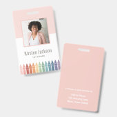 Rainbow Teacher Name Foto ID Abzeichen Ausweis (Vorder- & Rückseite)