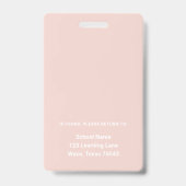 Rainbow Teacher Name Foto ID Abzeichen Ausweis (Rückseite)