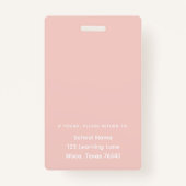 Rainbow Teacher Name Foto ID Ausweis (Rückseite)