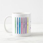 Rainbow Teacher Pens Inspiration Tasse mit Namen (Links)