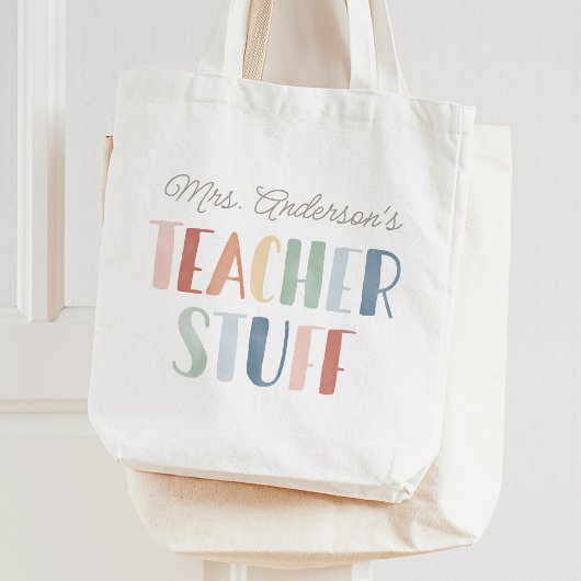 Rainbow Teacher Stuff Teacher schätzen Geschenk Tragetasche