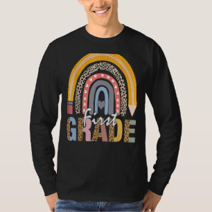 Rainbow Teacher Team Kinder Squad Leop T-Shirt
