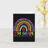 Rainbow-Teacher-Team zweiter Klasse Karte (Gelbe Blume)
