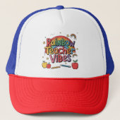 Rainbow Teacher Truckerkappe (Vorderseite)