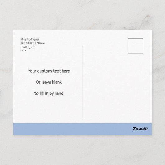 Rainbow Teacher Willkommen auf der Postkarte der S (Rückseite)