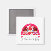 Rainbow Teaching 12th Grade On Valentines Day Tea Magnet (Vorderseite/Rückseite)