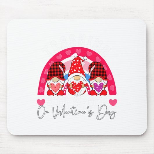 Rainbow Teaching 4th Grade On Valentines Day Teac Mousepad (Vorne)