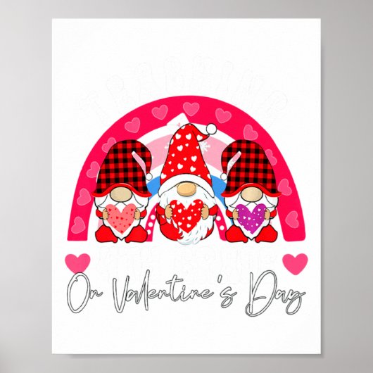 Rainbow Teaching 4th Grade On Valentines Day Teac  Poster (Vorne)