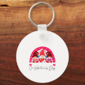 Rainbow Teaching 4th Grade On Valentines Day Teac Schlüsselanhänger (Vorderseite)